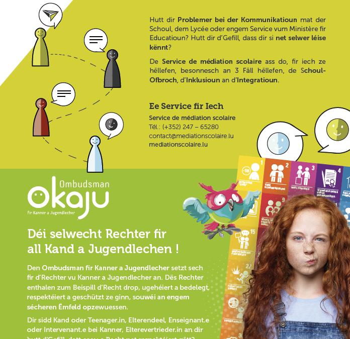 Service de médiation scolaire et de l’Ombudsman fir Kanner a Jugendlecher