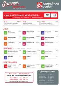 Sommerprogramm Jugendhaus